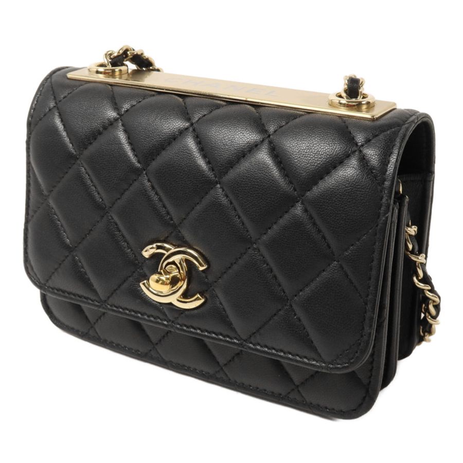 CHANEL 羊皮皮革Trendy CC Wallet On Chain鏈帶肩背袋-2
