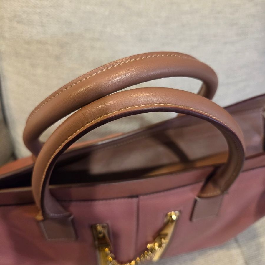 【絕版品】Chloe Cate 2way 手提側背兩用托特包 達靈頓粉-15