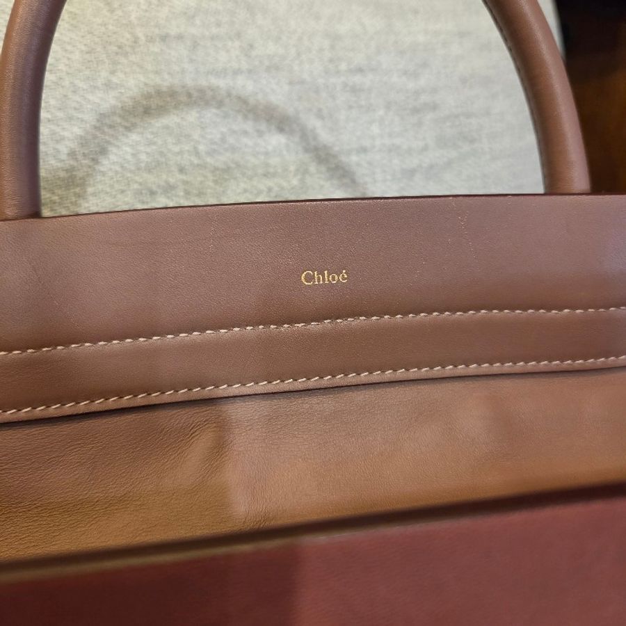 【絕版品】Chloe Cate 2way 手提側背兩用托特包 達靈頓粉-17