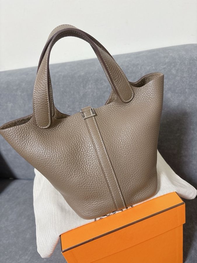 HERMES 大象灰菜籃子18公分-7