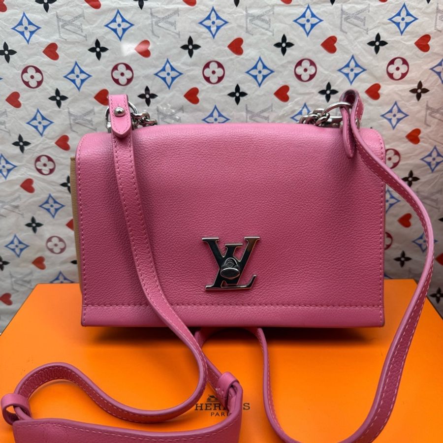 LV /路易威登Lockme bb拼色手提单肩斜挎包小号, 尺寸25*16-1