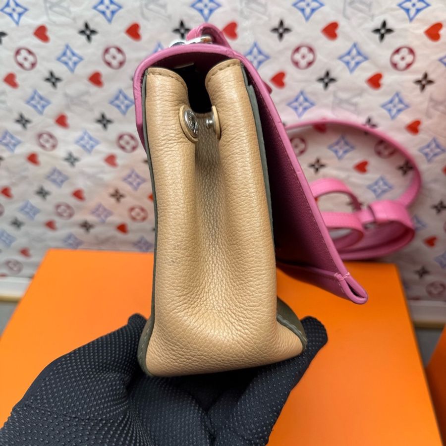LV /路易威登Lockme bb拼色手提单肩斜挎包小号, 尺寸25*16-3
