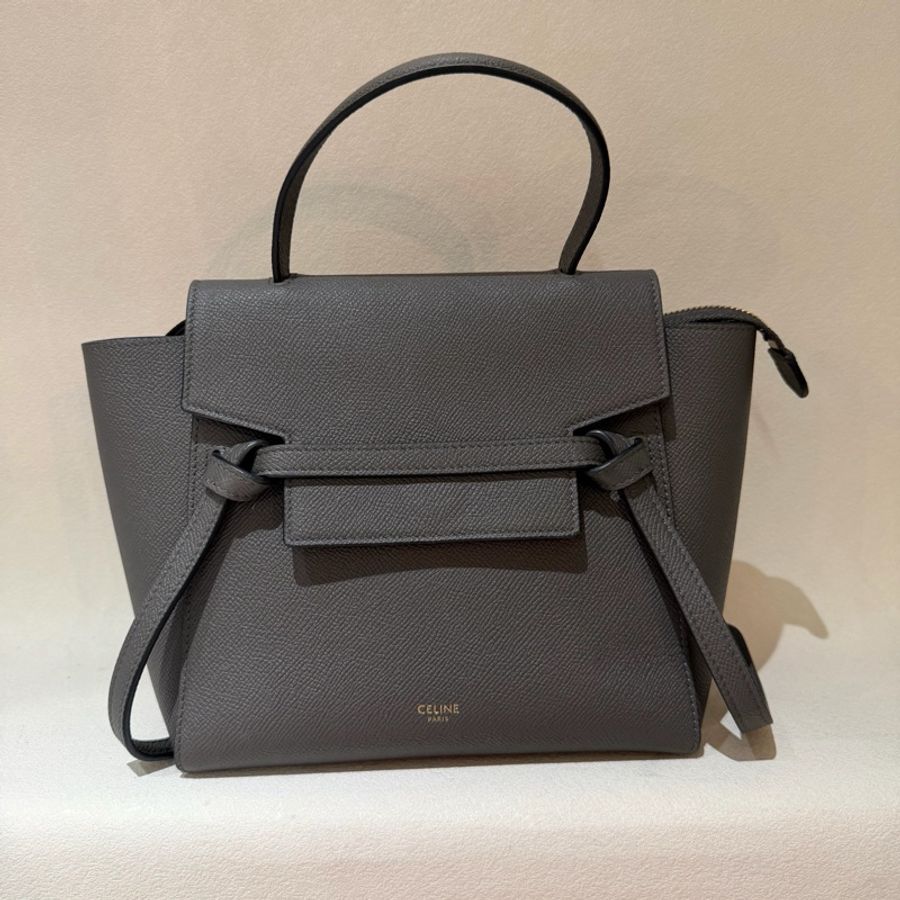Celine 賽琳 鯰魚包nano 手提包斜挎包 大象灰-7