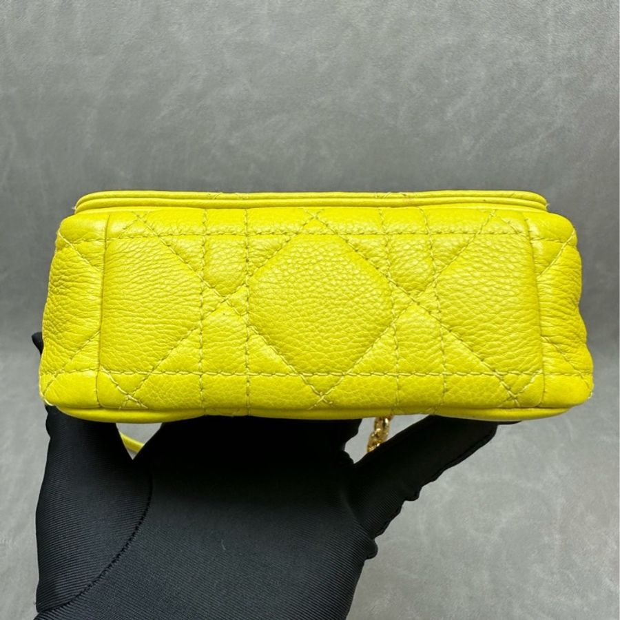 Dior全皮caro micro迷你格紋斜挎包 智秀同款尺寸13*8*4-2