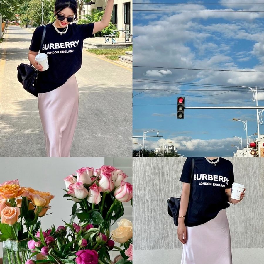 【有見過黑色的Burberry T恤嗎?🖤男女通用款✨很潮很cool😎】Burberry黑色短袖T恤 XS碼-7