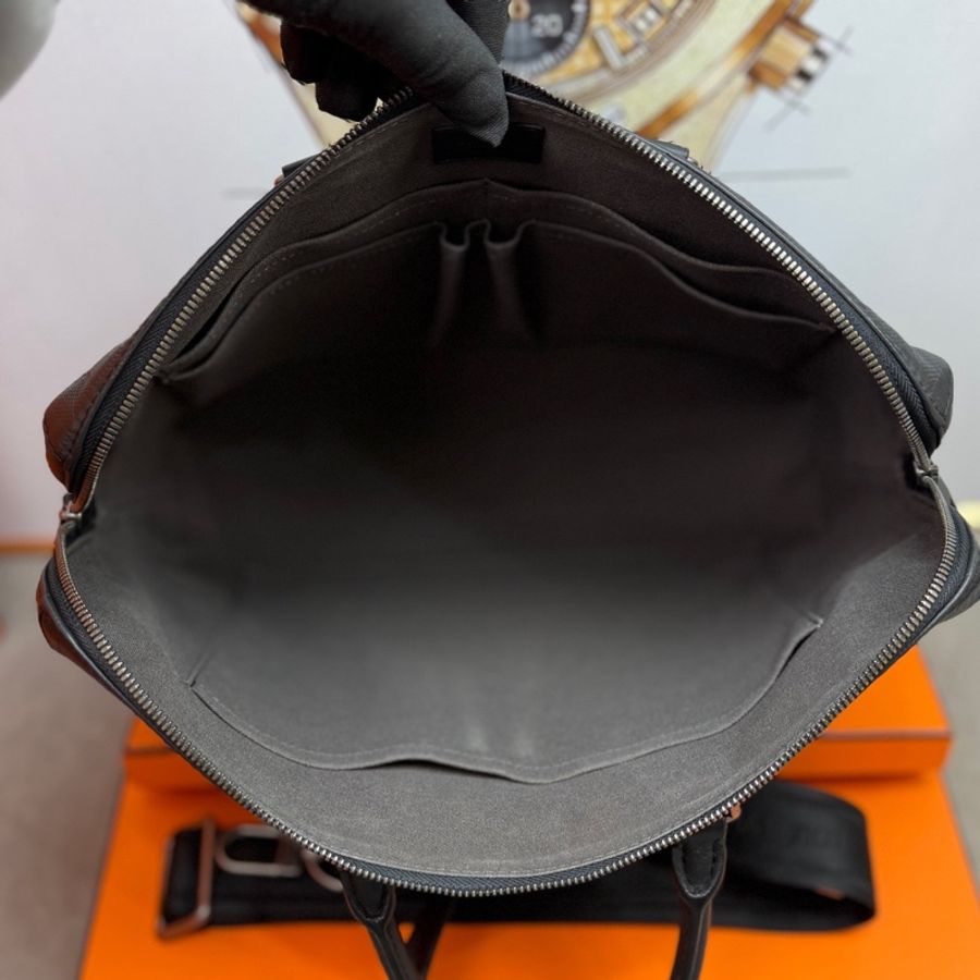 Louis Vuitton 路易威登 黑色壓紋棋盤 公文包 手提包-5
