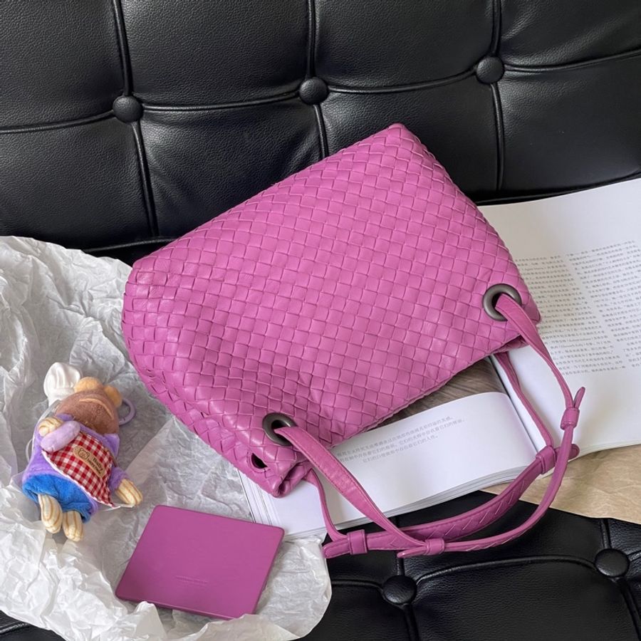 葆蝶家/Bottega Veneta bv雙橋包小號樹莓色-3