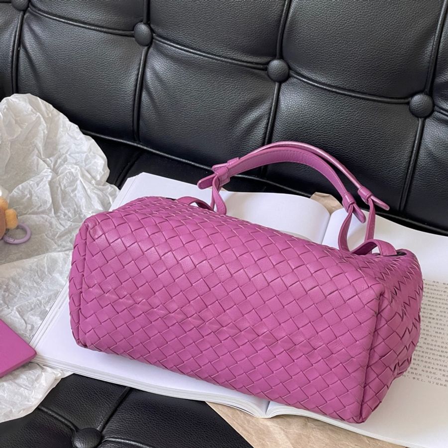 葆蝶家/Bottega Veneta bv雙橋包小號樹莓色-5
