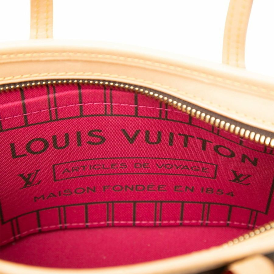 路易威登 Monogram Neverfull BB 單背包/手提包 2-Way M46786 玫瑰牡丹粉/棕色皮革 女士 LOUIS VUITTON-4