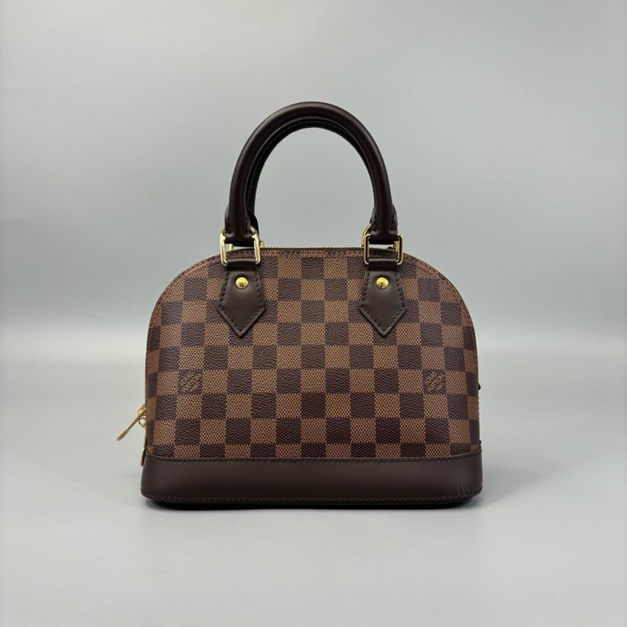 Louis Vuitton 路易威登 Alma bb棕棋盤格貝殼包 尺寸23*16-1