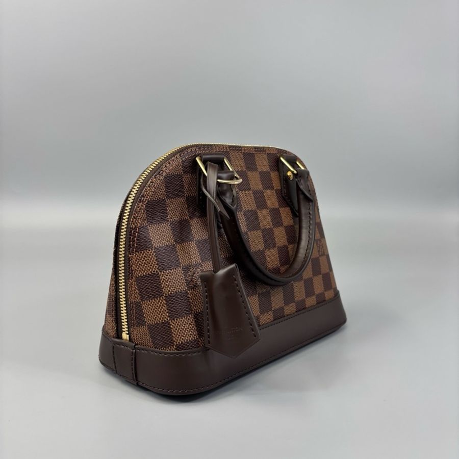 Louis Vuitton 路易威登 Alma bb棕棋盤格貝殼包 尺寸23*16-2
