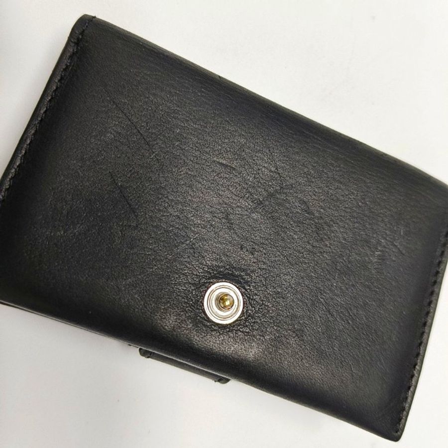 HERMèS Dogon 黑色Evergrain牛皮卡夾 銀色五金 w刻-4