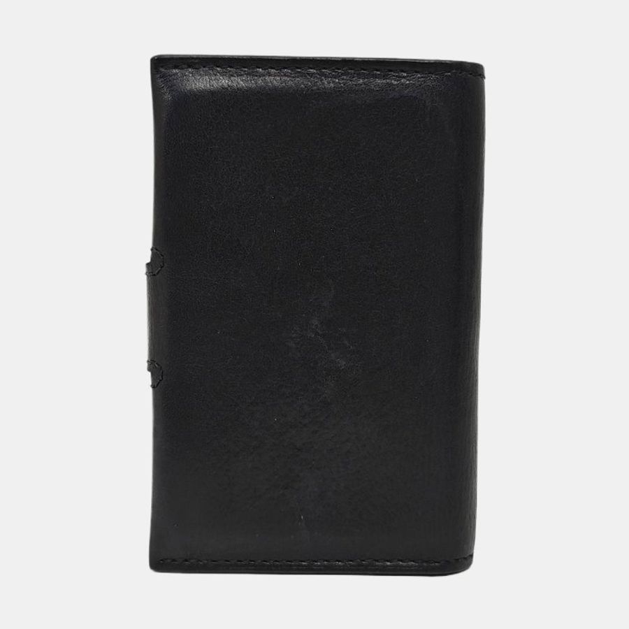 HERMèS Dogon 黑色Evergrain牛皮卡夾 銀色五金 w刻-7