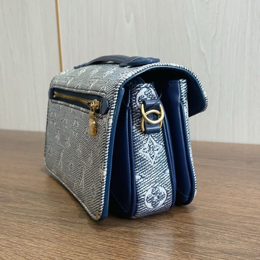 路易威登/Louis Vuitton 限量 Metis 炫彩牛仔老花橫版 法棍郵差包-4