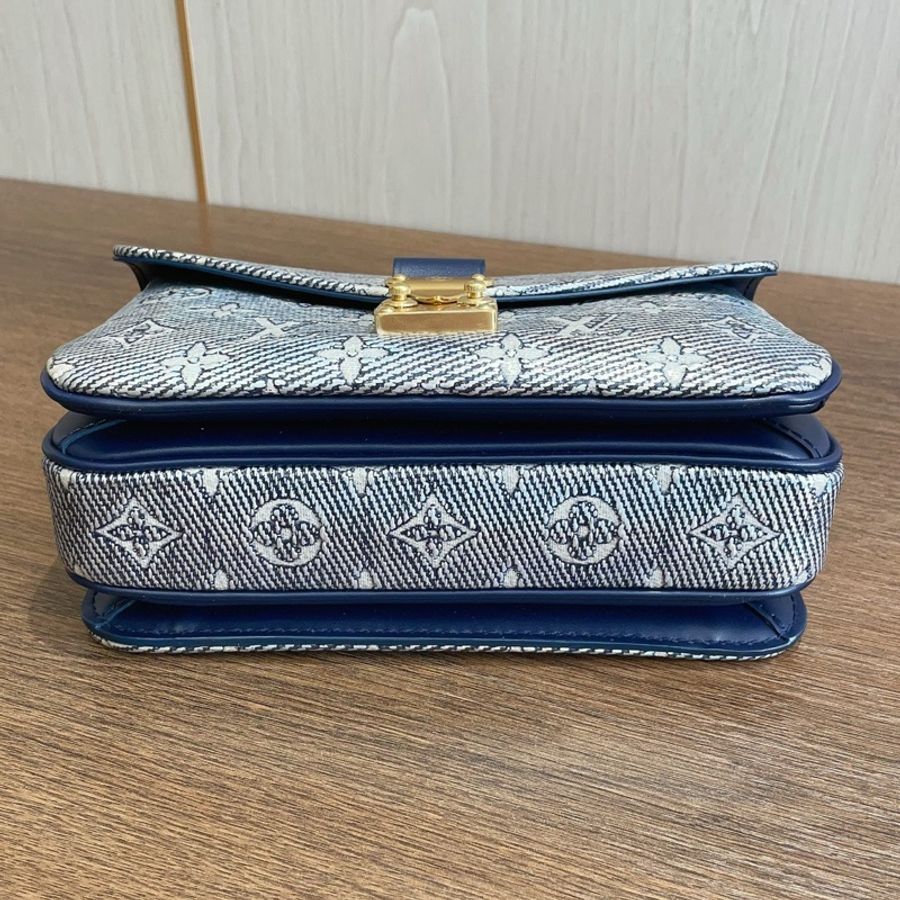 路易威登/Louis Vuitton 限量 Metis 炫彩牛仔老花橫版 法棍郵差包-5