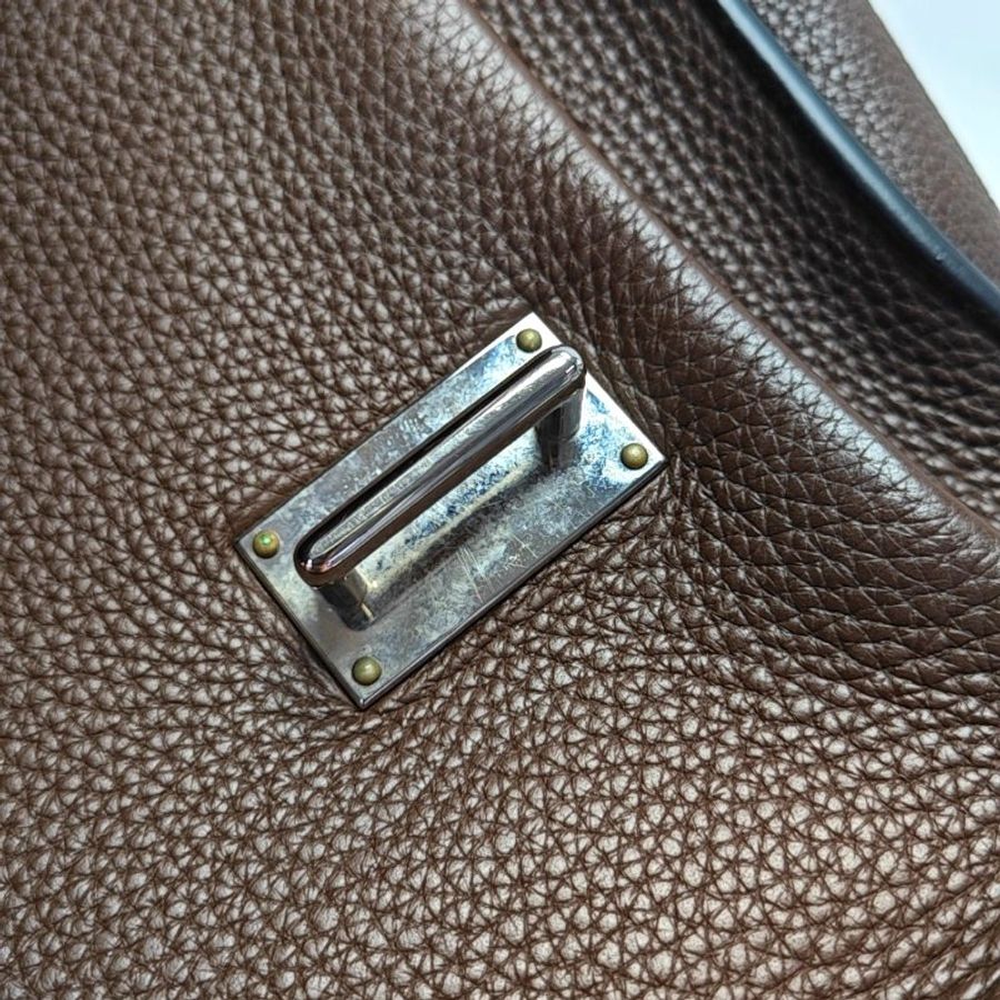 HERMES Steve 可卡因Clemence牛皮单肩包-8