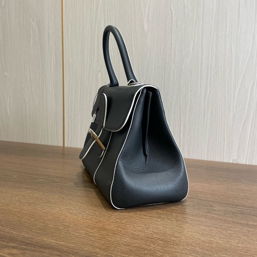 德爾沃/Delvaux 黑色金扣 Brilliant 中號 附肩帶 27.5*13.5*21.5-4