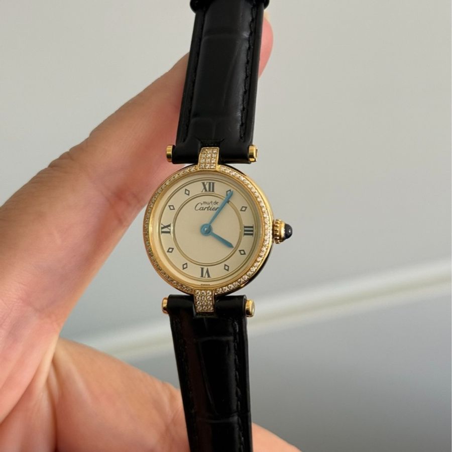 Cartier 藍寶石金表 比Coach還便宜 撿漏價-3