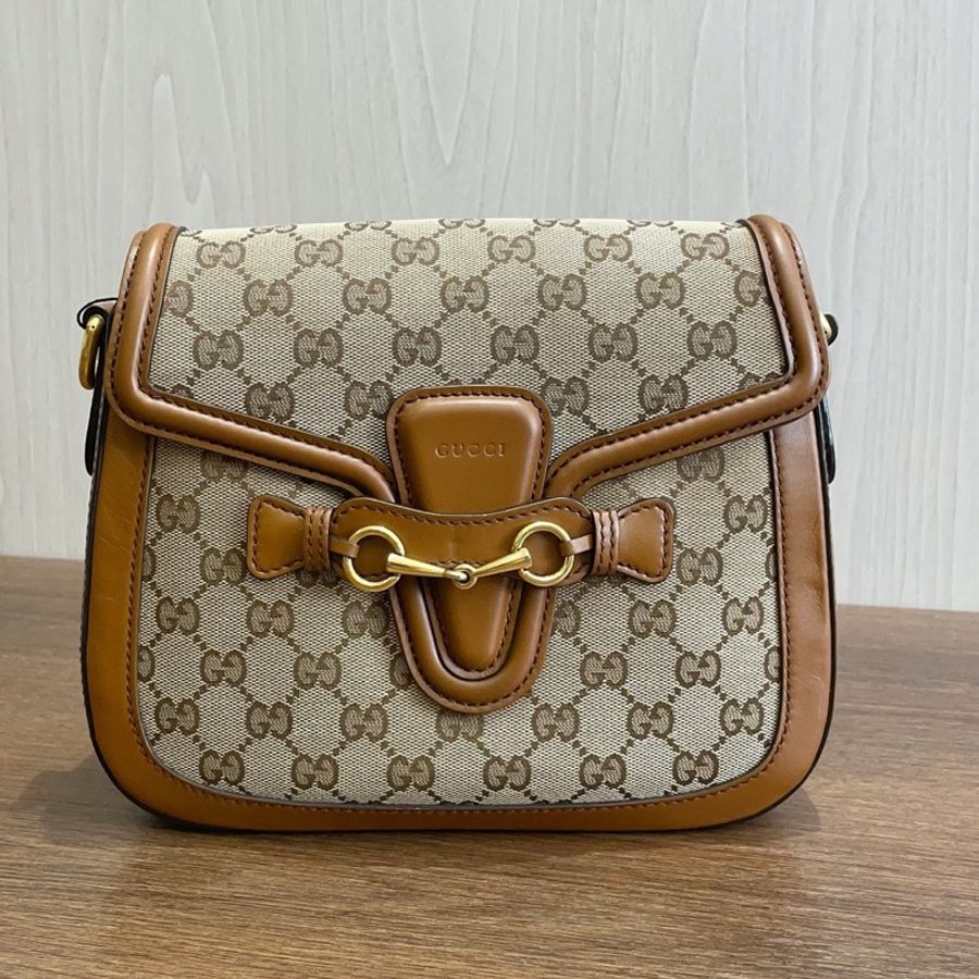 古驰/Gucci Lady Web 老花马鞍包 23*7.5*19-0