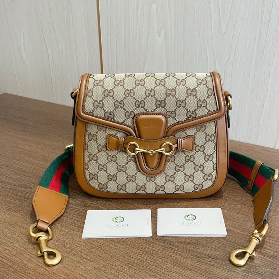 古驰/Gucci Lady Web 老花马鞍包 23*7.5*19-8