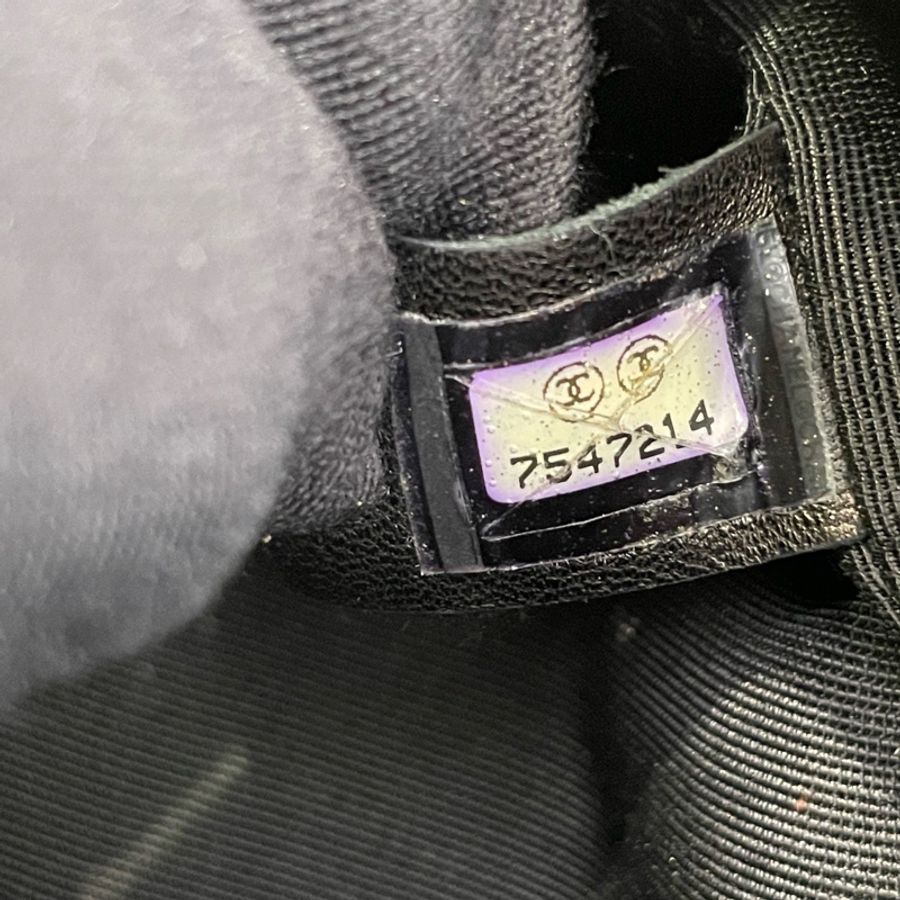 Chanel/香奈兒 黑金荔枝皮 hobo,7開中古絕版-8