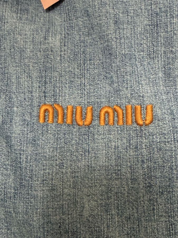 Miu Miu blue chambray shirt 42 襯衫-4