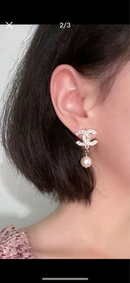 香奈兒珍珠耳環-8