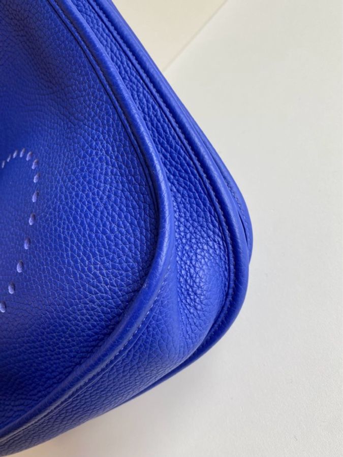 🌈Hermes💙Evelyne 29💙電光藍銀扣🌟99新🌈Epsom皮🌟evelyne29🌟evelyne🌟愛馬仕🌟-5