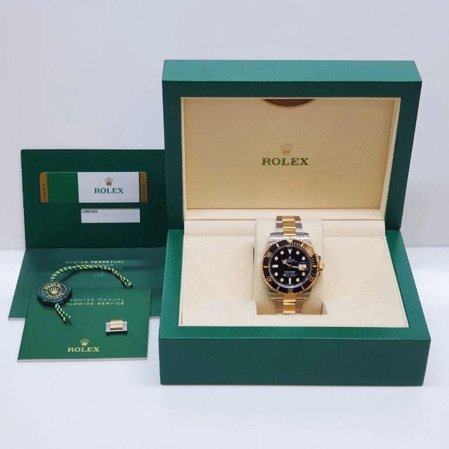 【大眾名錶】ROLEX勞力士116613LN Submariner潛航者 2019/10 半金黑水鬼 陶瓷圈 錶徑40mm 自動上鍊 大眾名錶G360-9