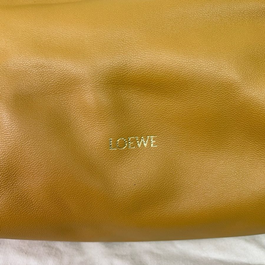 Loewe羅意威 奶茶色Flamenco新款福袋單肩包手提包-6