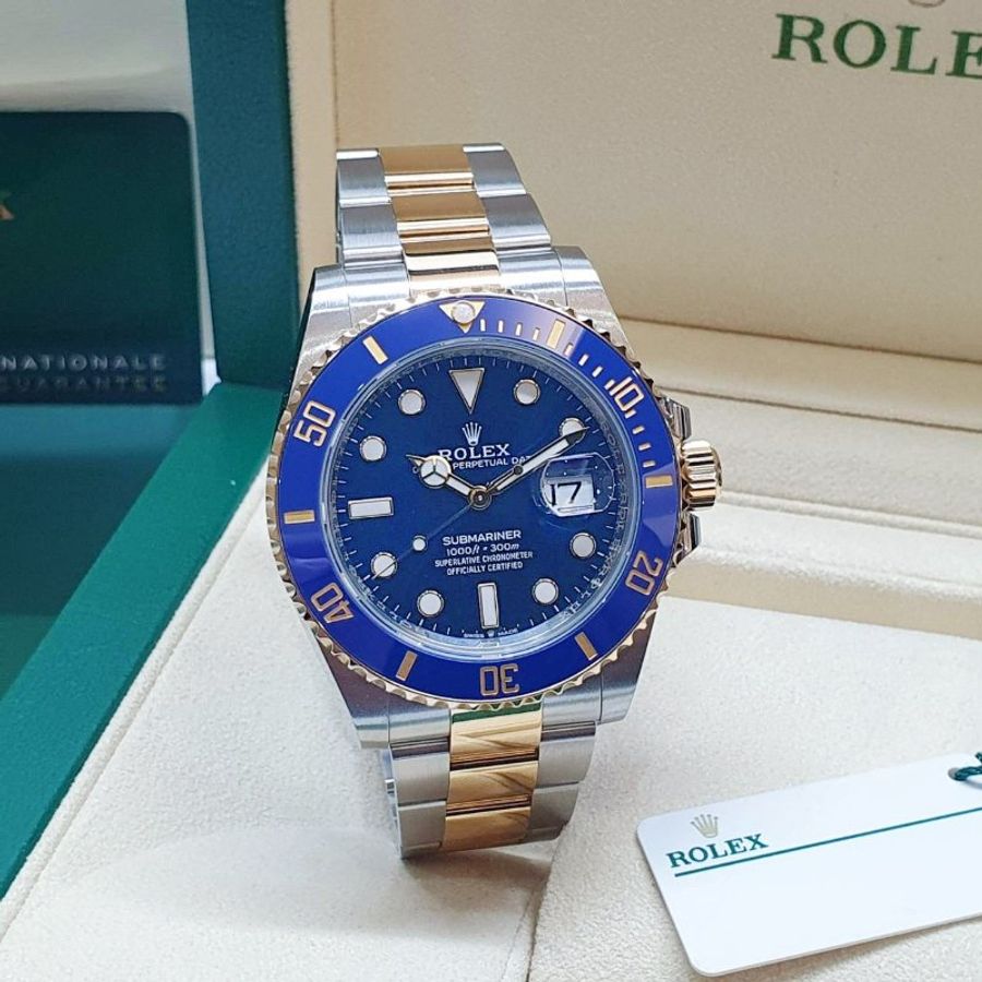 【大眾名錶】ROLEX 勞力士 126613LB Submarine 潛航者2024/01 全配件 新款 半金藍水鬼 錶徑41mm 自動上鍊 大眾名錶B1474-1