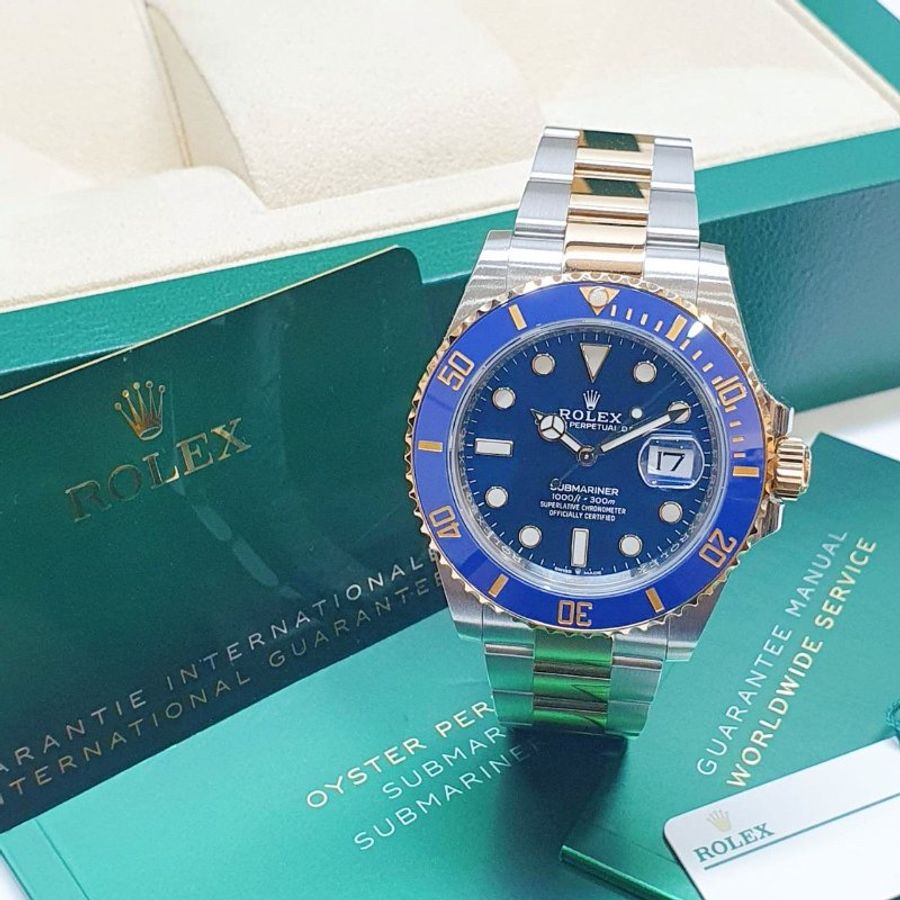 【大眾名錶】ROLEX 勞力士 126613LB Submarine 潛航者2024/01 全配件 新款 半金藍水鬼 錶徑41mm 自動上鍊 大眾名錶B1474-3