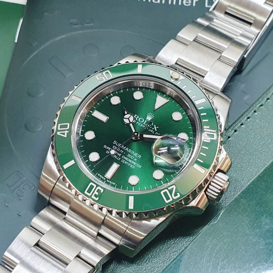 【大眾名錶】ROLEX 勞力士 116610LV 潛航者 2013/03 絕版停產 綠面綠水鬼 錶徑40mm 自動上鍊 大眾名錶G362-5