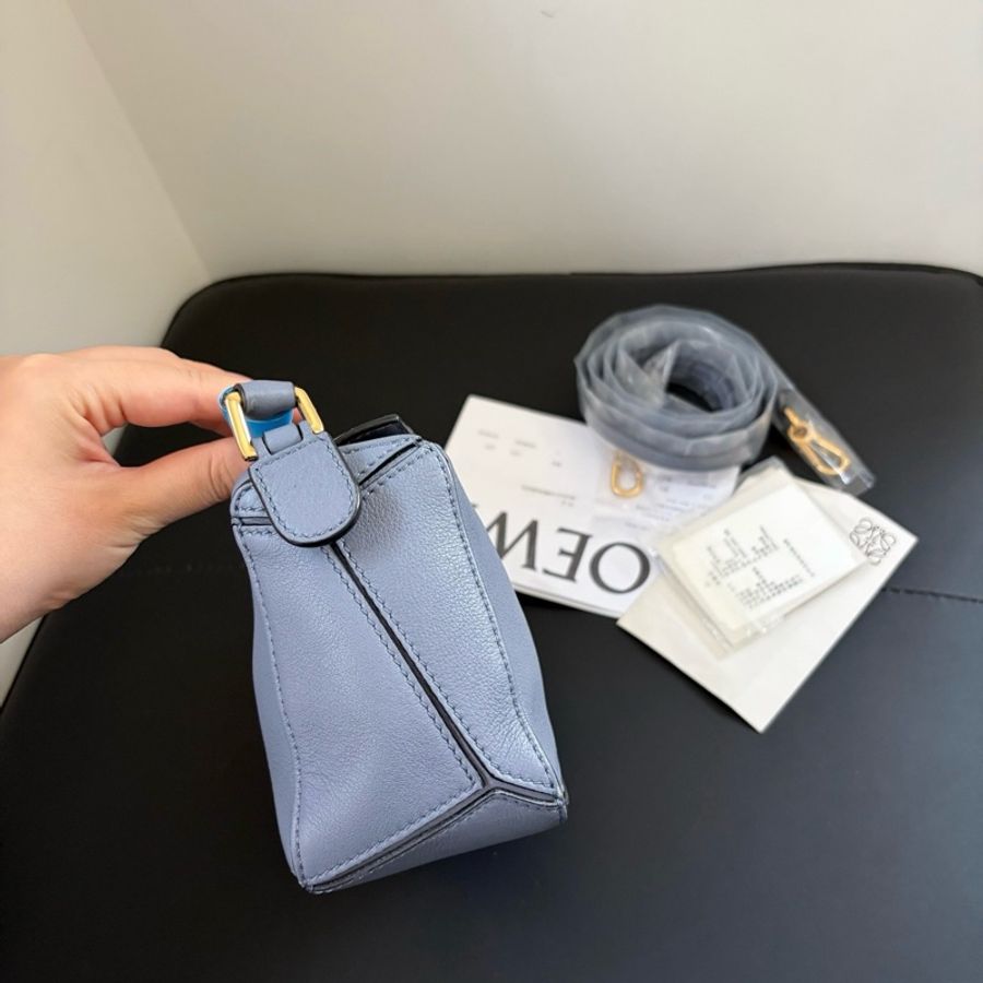 羅意威Loewe puzzle mini 大西洋藍手提包斜挎包 金扣-2