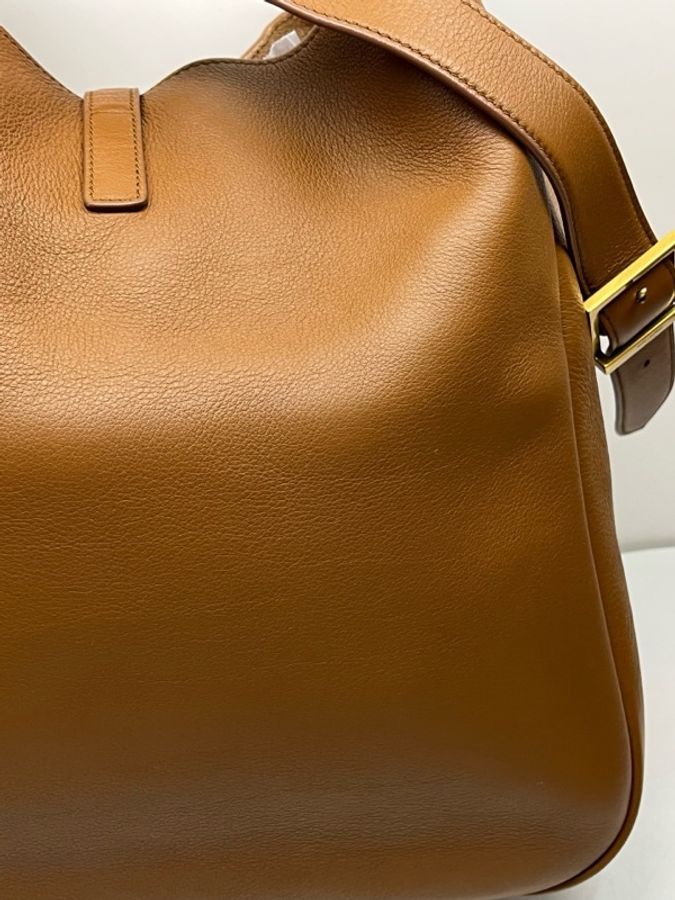 YSL 聖羅蘭 hobo水桶包大號 棕色 尺寸:長30cm 寬13cm 高31cm。-16