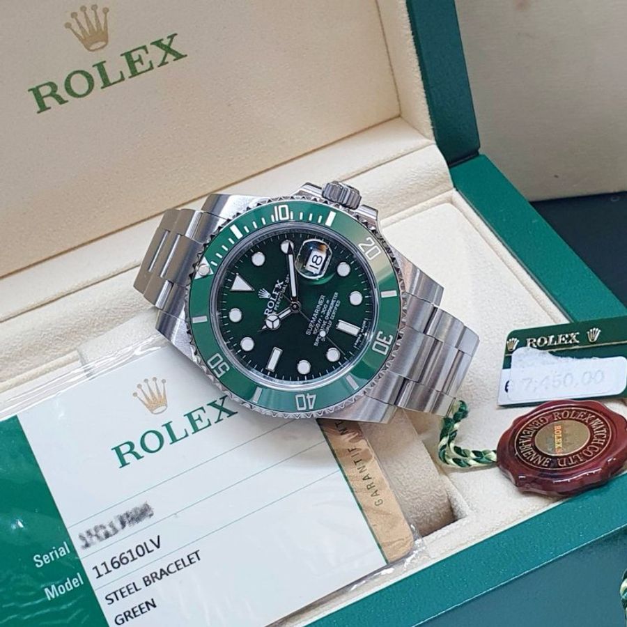 【大眾名錶】ROLEX 勞力士116610LV Submariner潛航者 2014/09全配件 停產保值款 綠面綠水鬼 錶徑40mm 大眾名錶G363-1