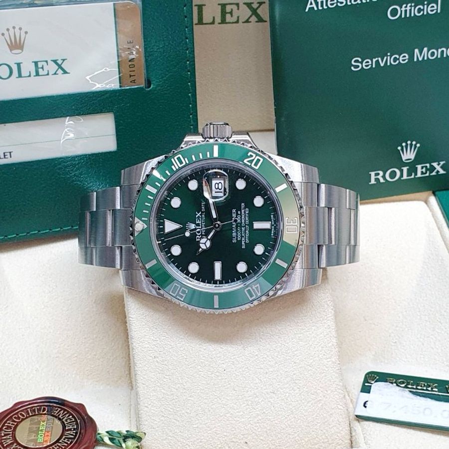 【大眾名錶】ROLEX 勞力士116610LV Submariner潛航者 2014/09全配件 停產保值款 綠面綠水鬼 錶徑40mm 大眾名錶G363-3