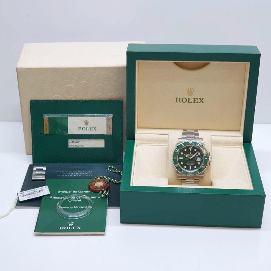 【大眾名錶】ROLEX 勞力士116610LV Submariner潛航者 2014/09全配件 停產保值款 綠面綠水鬼 錶徑40mm 大眾名錶G363-9