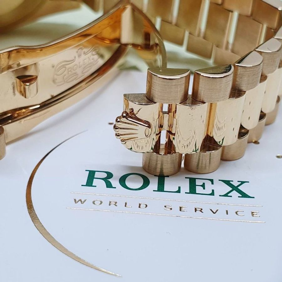 【大眾名錶】ROLEX 勞力士118238 Day-Date 18K蠔式 50週年紀念款 綠色琺瑯多層鑽面盤 西班牙文星期盤 大眾名錶G364-6
