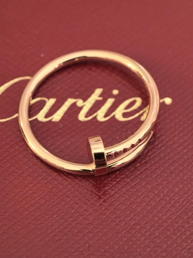 Cartier 卡地亞 釘子 戒指 玫瑰金 58碼 22年-0