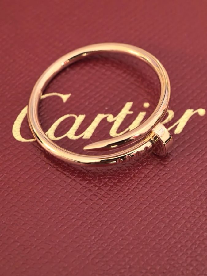 Cartier 卡地亞 釘子 戒指 玫瑰金 58碼 22年-1