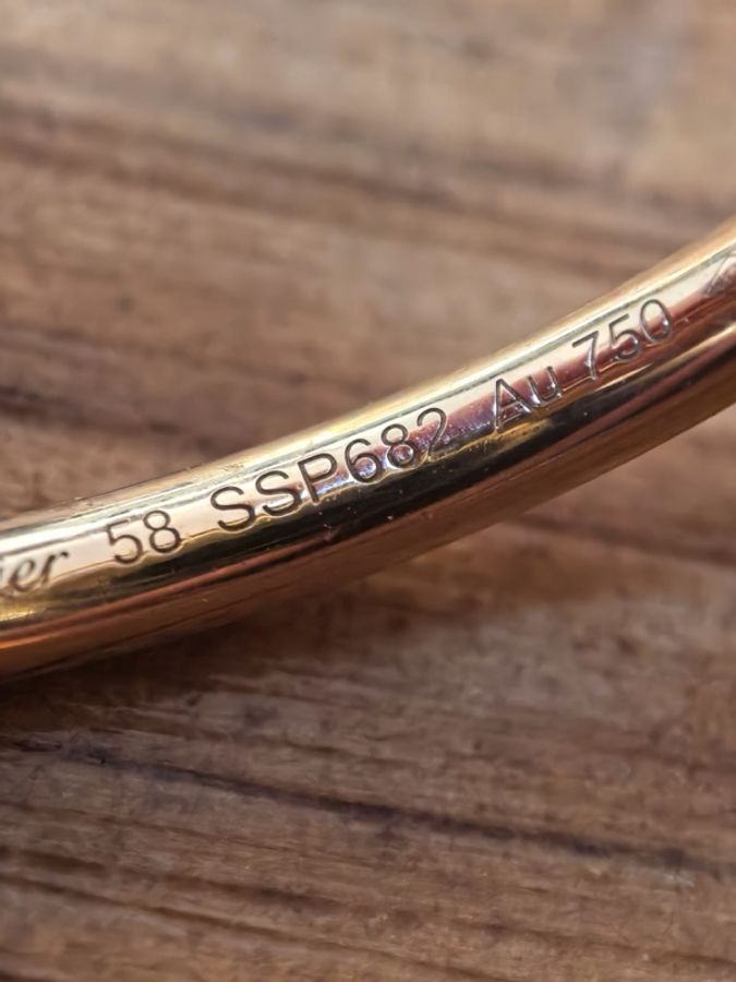 Cartier 卡地亞 釘子 戒指 玫瑰金 58碼 22年-2