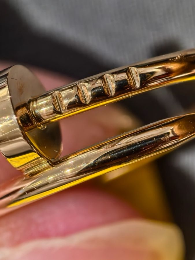 Cartier 卡地亞 釘子 戒指 玫瑰金 58碼 22年-6
