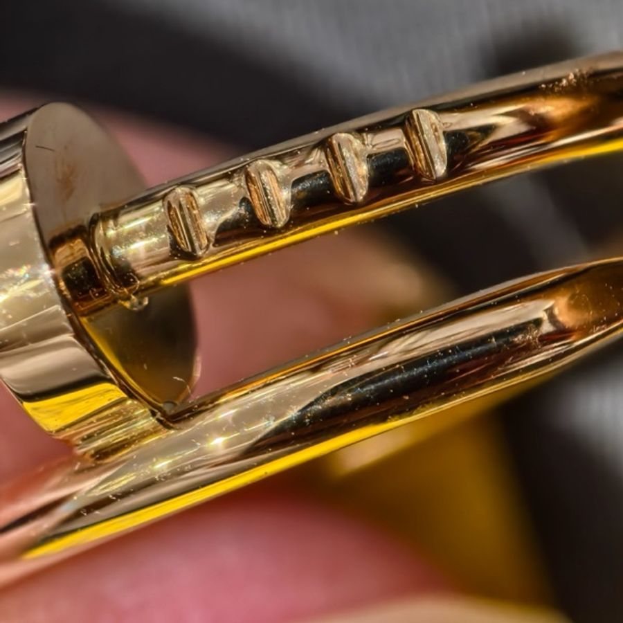 Cartier 卡地亞 釘子 戒指 玫瑰金 58碼 22年-7