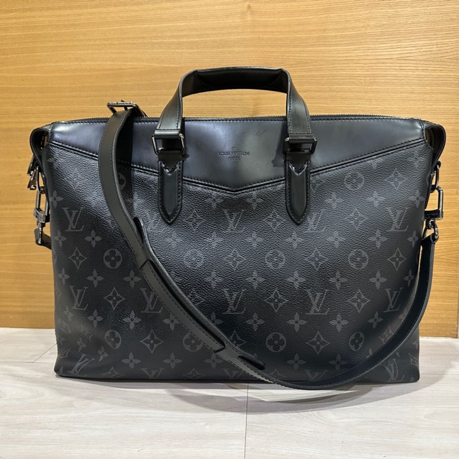 Lv 黑灰原花Explorer 手提斜背公事包M40566-0