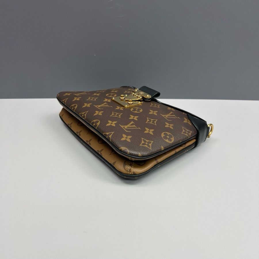 Louis Vuitton路易威登老花拼色Twinny新款牛角包 芯片款-3