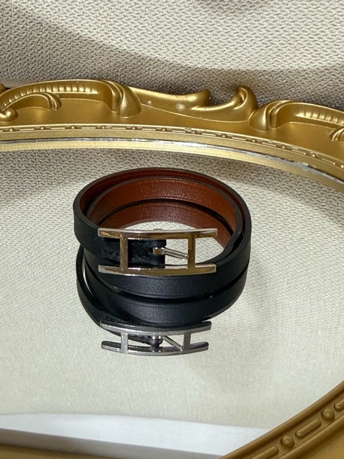 HERMÈS Behapi Double Tour 雙圈手環 black /Gold-1