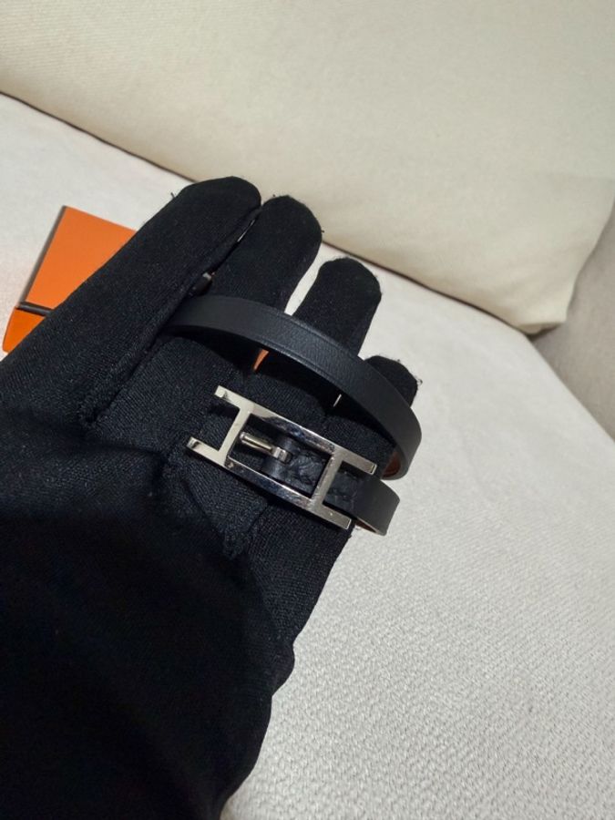HERMÈS Behapi Double Tour 雙圈手環 black /Gold-2