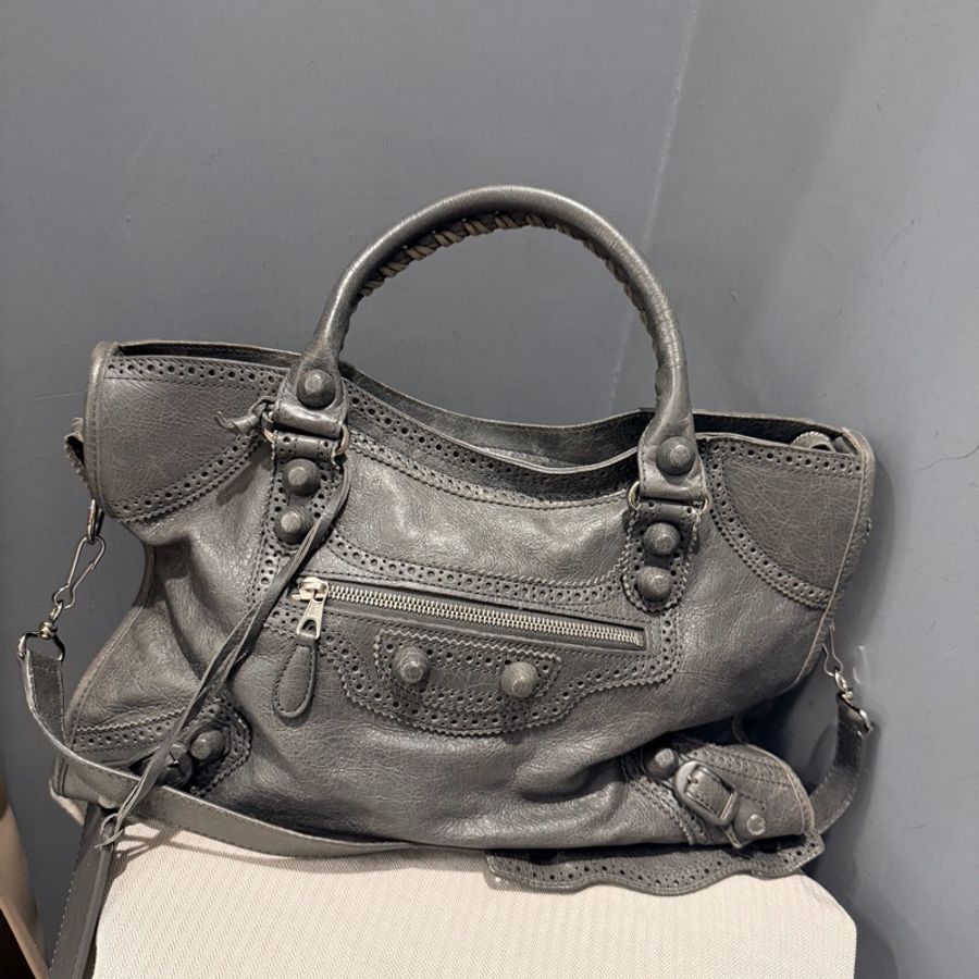Balenciaga 巴黎世家 機車包 深灰-2