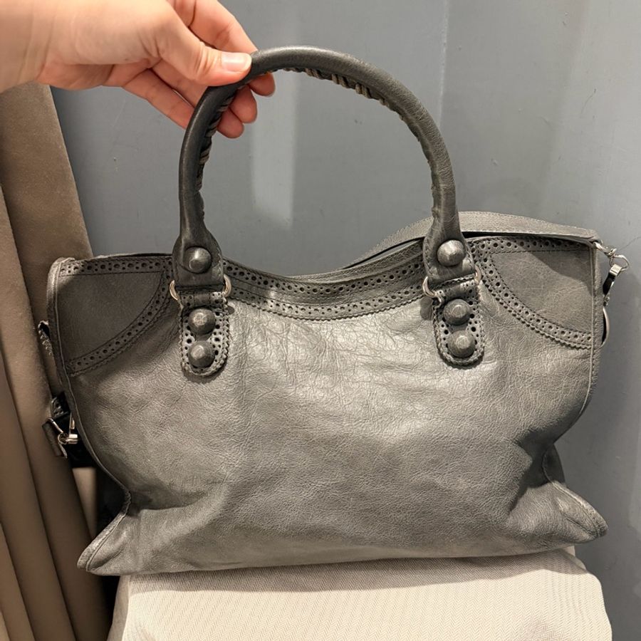 Balenciaga 巴黎世家 機車包 深灰-5
